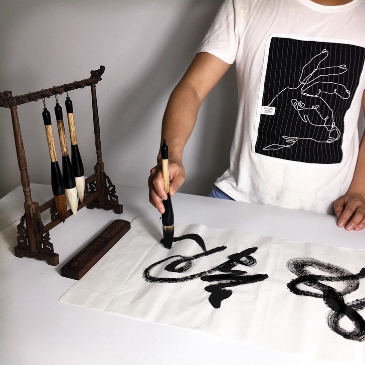 全新实木手抓笔 厂家直销 兼毫 狼毫 羊毫...