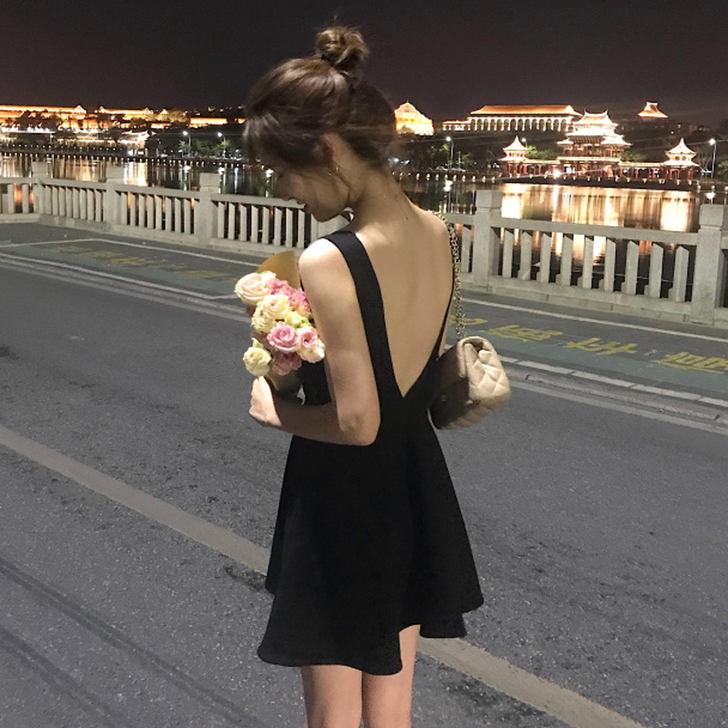 少女心仙女裙夏装2021新款复古收腰温柔风...
