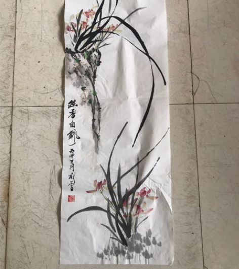 幽香自飘,兰花一幅,990MM*350MM...
