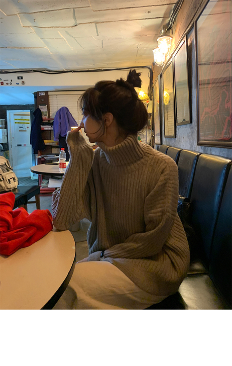 剁椒sweetmoon 高领羊绒衫女士 2...