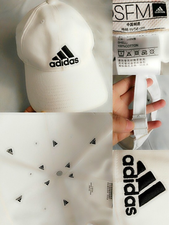 Adidas/阿迪达斯白色百搭运动帽/鸭舌...