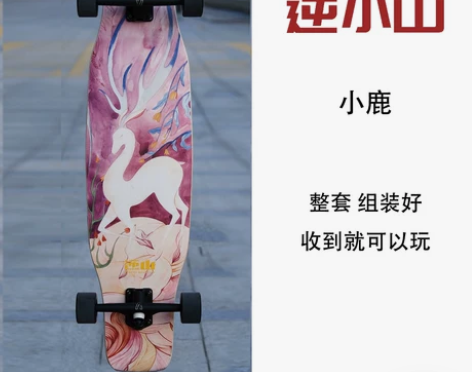 逆小山专业儿童滑板长板双翘刷街代步成人平花...
