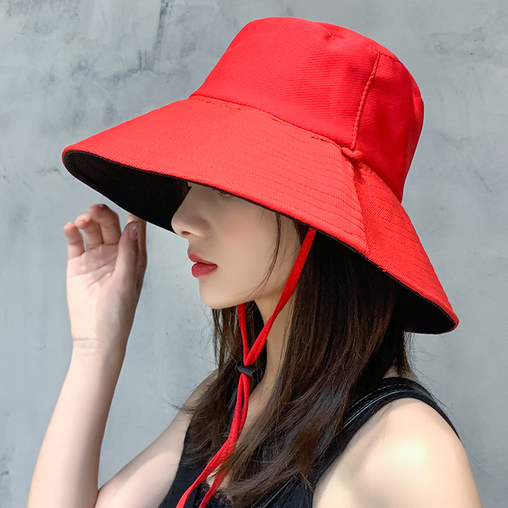 夏季渔夫帽女遮脸韩版防晒紫外线遮阳帽子大沿...