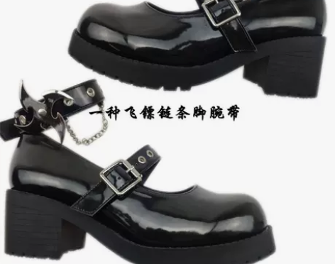 【出】鞋 暗黑魔女 不良jk制服学生 35...