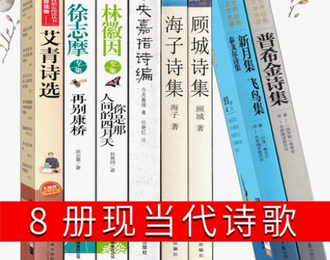 诗歌集8册 海子的诗林徽因顾城诗集徐志摩诗...