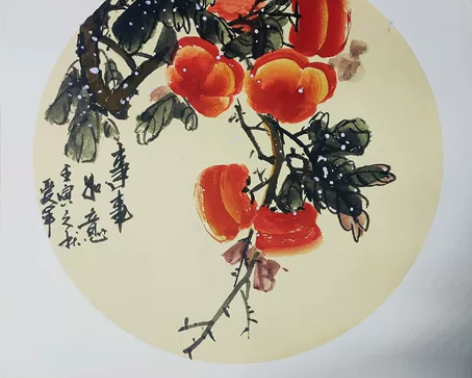 事事如意国画水墨画写意花鸟画客厅装饰墙挂礼...