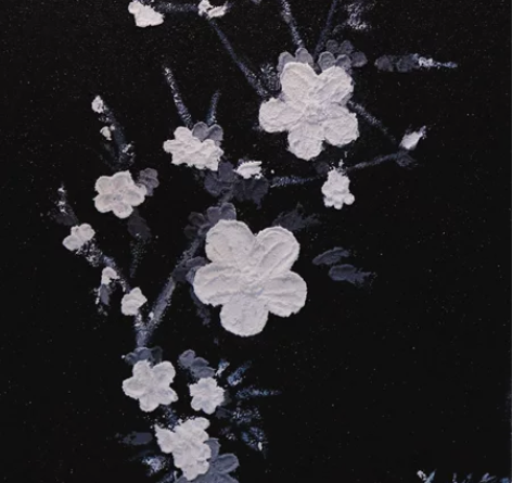 石英砂肌理丙烯画，梅兰竹菊系列，单幅60，...