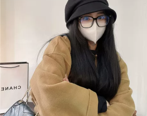 帽子女秋冬麂皮绒网红黑色大板型八角帽日系素...