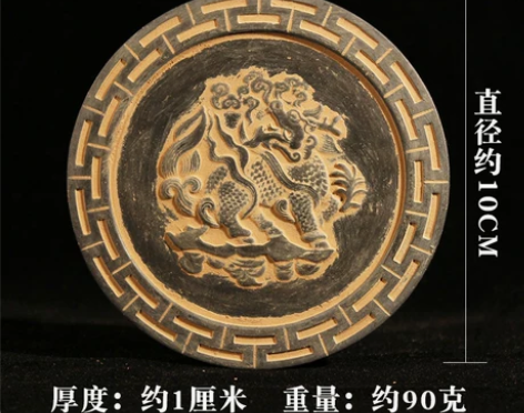 砖雕仿古麒麟瓦当回纹特色装饰做旧石雕镇宅中...