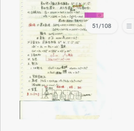 高中化学 学霸手写 复习笔记 共108页，...
