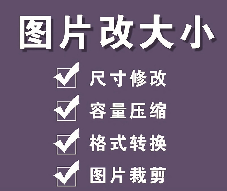 图片处理尺寸修改大小压缩格式压缩像素调整感...
