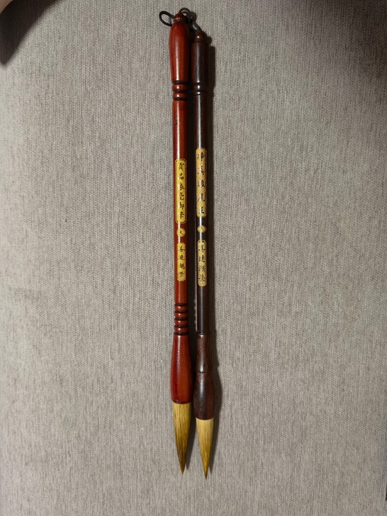 全新善琏湖实木精品大楷狼毫2支,出锋6cm...