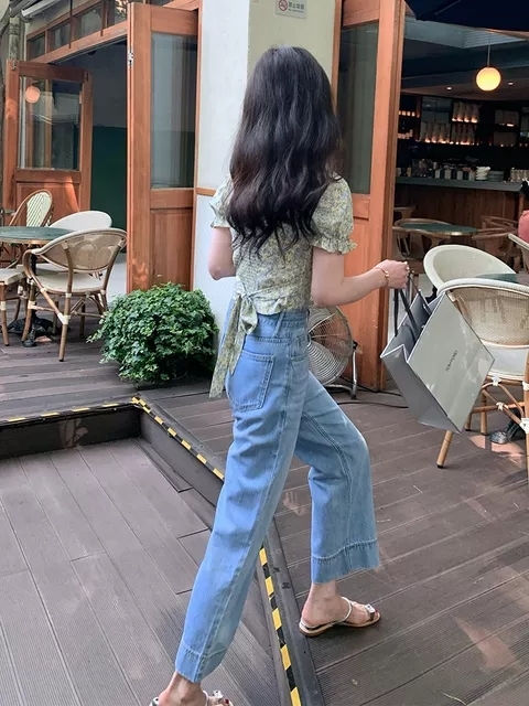 已落水,没穿过(纽扣洞未剪)。蓝色显瘦小个...