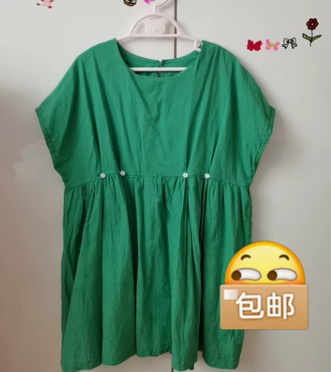 壹果女童纯棉森系公主风裙子,颜色显白,手感...