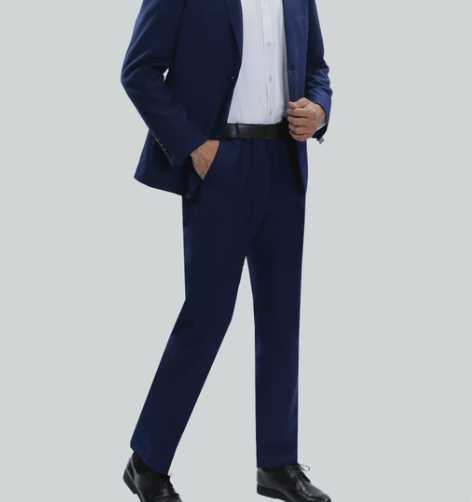 西装套装西装男士西服春秋季宝蓝色西服男套装...