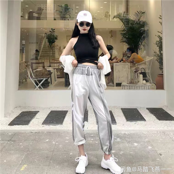 两条25包邮!冰丝阔腿裤女高腰垂感,爵士舞...