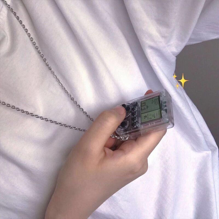 项链透明游戏机项链饰品吊坠挂件创意嘻哈男女...