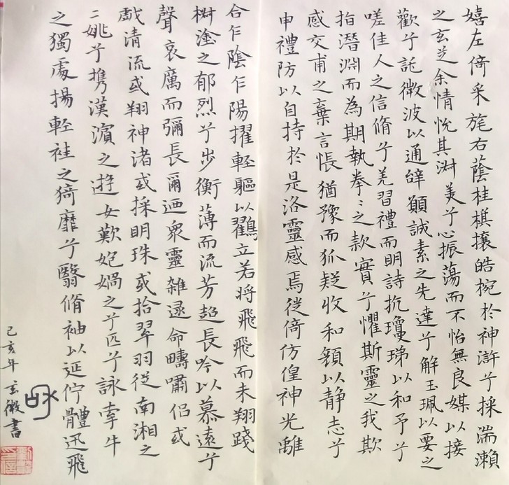 本人毛笔书法精品小楷洛神赋 可定制108...