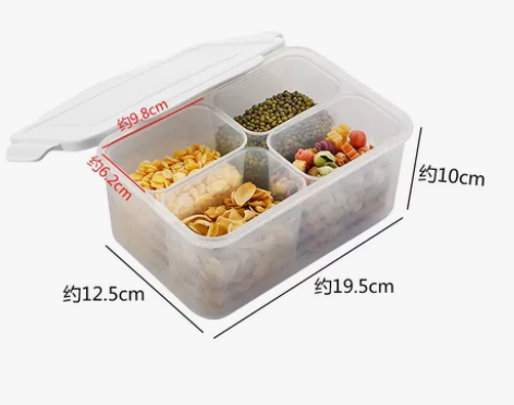 塑料冰箱保鲜盒厨房透明分格食品收纳盒摆摊冰...