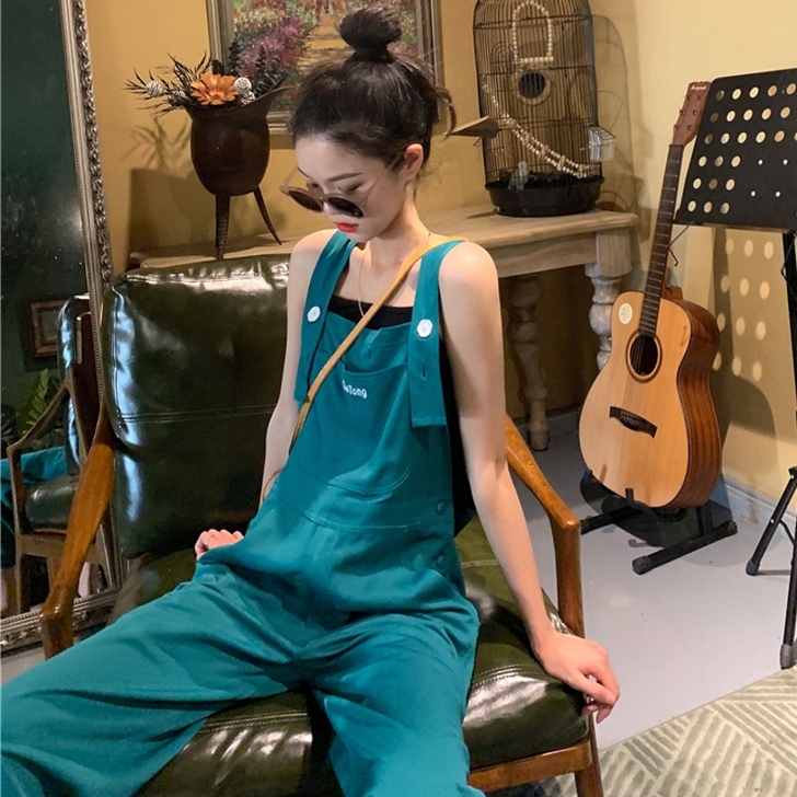 网红背带裤森女系连体裤夏2019新款韩版字...