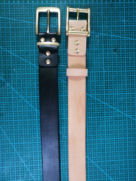 手工皮具，5.5毫米美鞍超厚牛皮腰带。