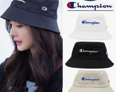 Champion/冠军 草写logo黑色渔...