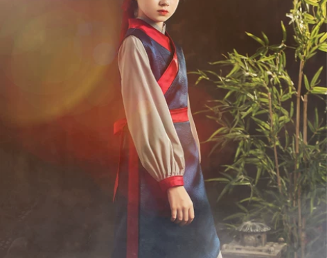 女童汉服儿童侠客古风唐装套装秋冬长袖民族风...