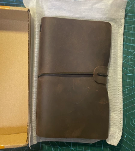 瑕疵复古手工文艺日系真皮TN随身款疯马皮手...