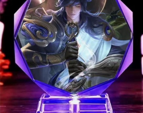 李信一念神魔手办模型摆件定制水晶小夜灯王者...