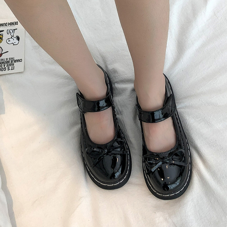 日系lolita大头娃娃鞋森女学院风学生软...