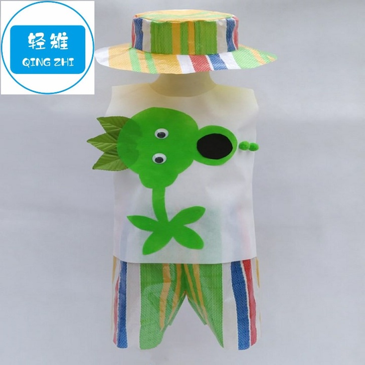 环保手工制作衣服材料包儿童环保衣服男女孩走...