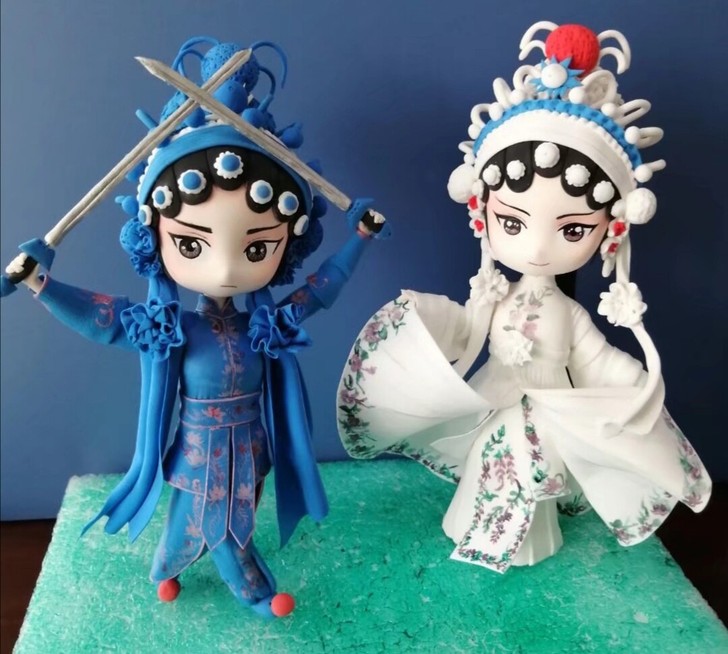 粘土定制京剧人物白蛇传锁麟囊周边粘土Q版手办