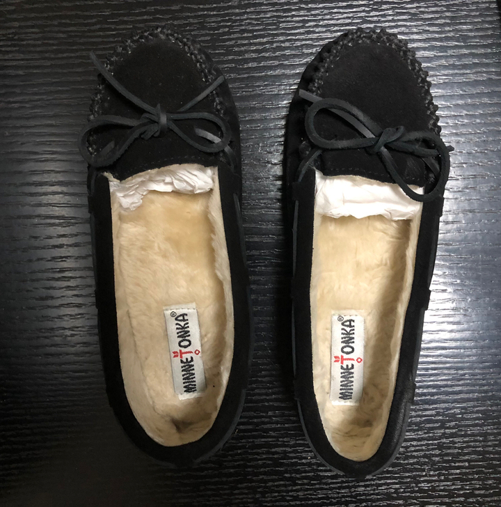 迷你唐卡Minnetonka 加绒平底鞋豆...