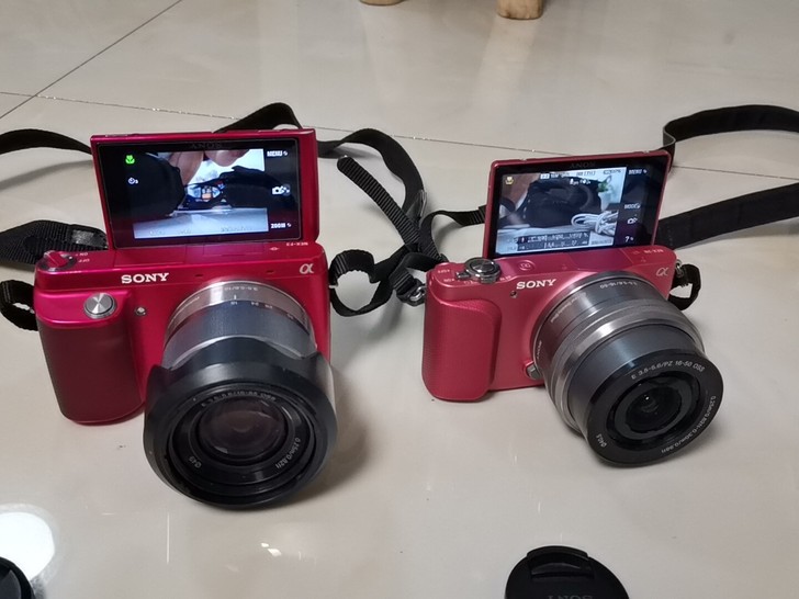 两个索尼奶昔微单,NEX-F3和NEX-3...