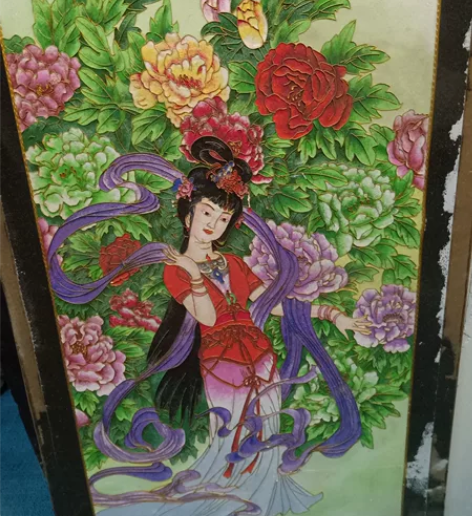 景泰蓝工艺画，老的手工制作，没有框，两幅一...