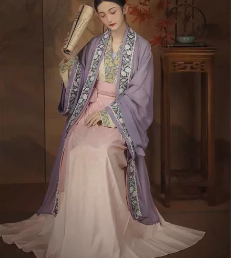 汉服出租柒邑原创汉服女宋制三件套【海棠落】...