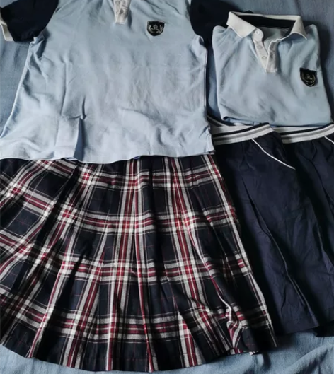 转让闲置中远实验校服 夏季体恤两件165，...