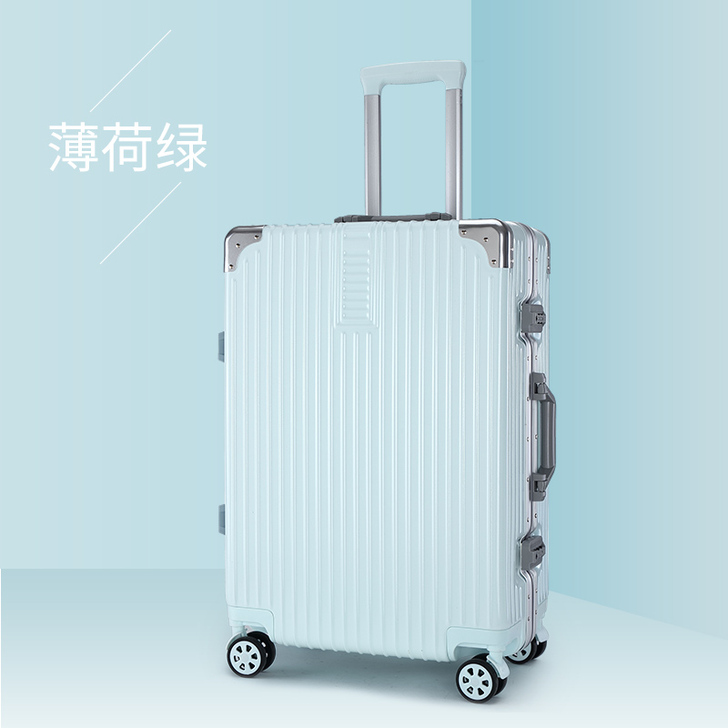 铝框行李箱女ins网红静音万向轮拉杆密码箱...