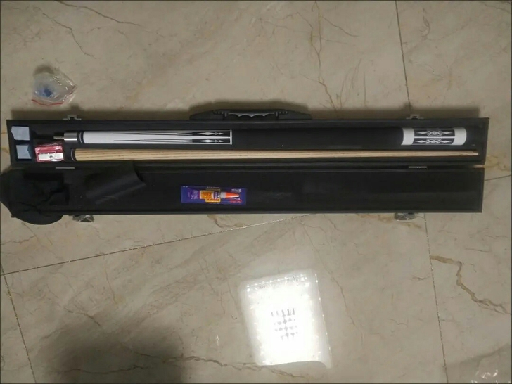 闲置一手美洲豹台球杆黑色 弟弟心爱之物