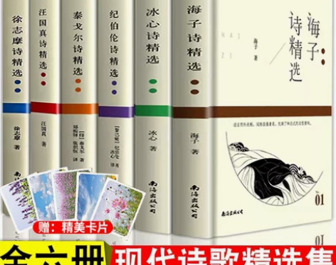 汪国真 书籍汪国真全6册 诗集海子徐志摩冰...