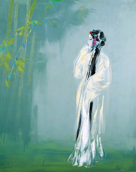 青衣.系列作品 立体微喷油画 材质：防水油...