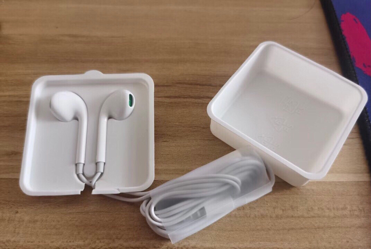 oppo reno原装耳机,绿网圆口