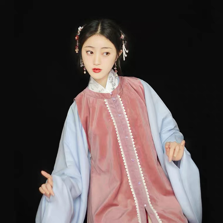 【出】松间集香芋桃桃明制圆领比甲