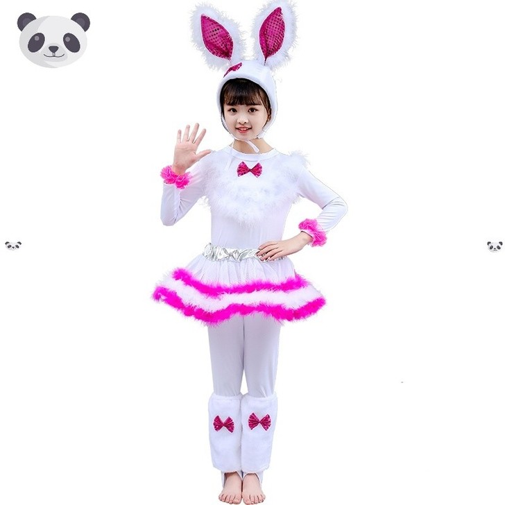 兔气扬眉舞蹈服儿童小白兔服装幼儿卡通表演衣...