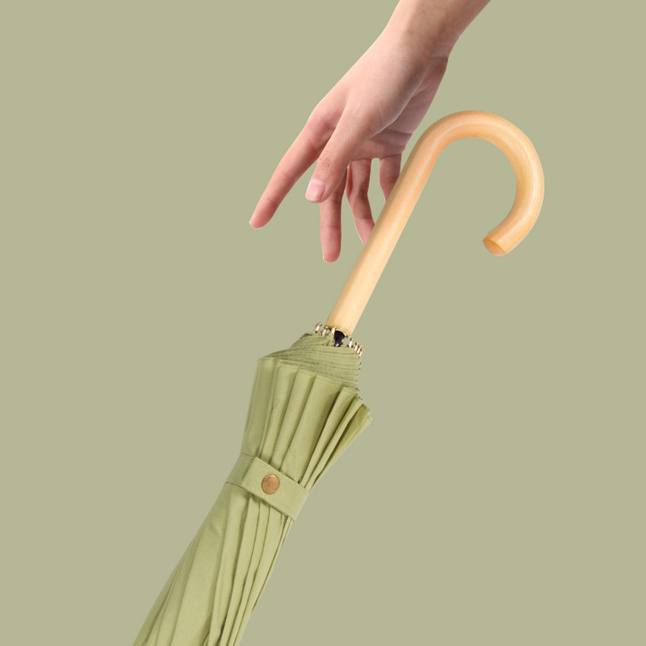 日系长柄雨伞女款s森系大号双人复古直杆lo...