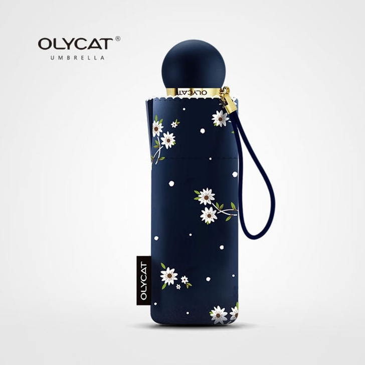 OLYCAT欧力猫碎花五折伞超轻太阳伞小女...