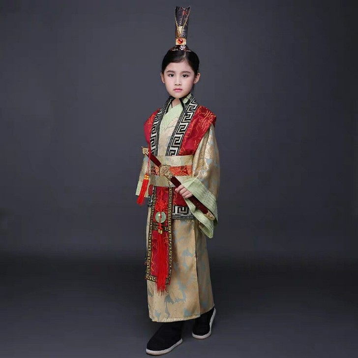 儿童古装大臣服装演出服古代男童汉服官服秦汉...