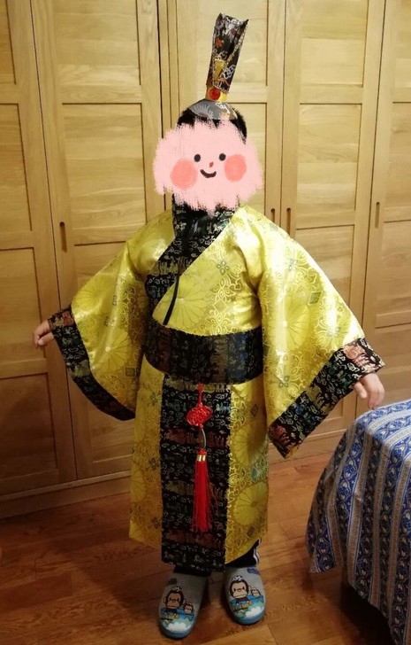 儿童古装汉服唐装蔺相如男款古代大臣官服影视...