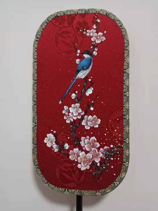 国画工笔手绘扇子,展示,小仙女来扇定制的,...