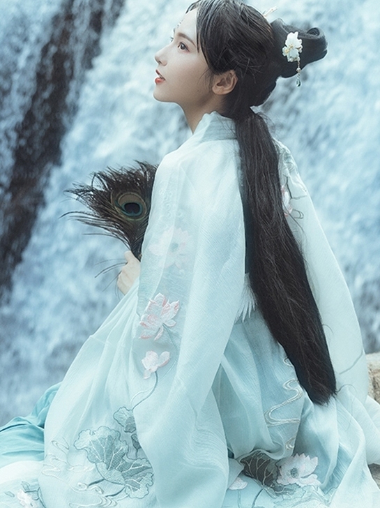 （收）钟灵记般若大袖衫搭齐胸襦裙流仙汉服女...